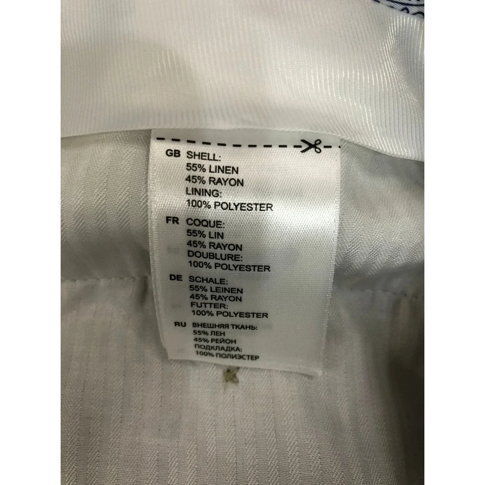 Oak Hill Pants Mens 46x30 (Tag 46x32) Tan Linen Blend Pleated Dress